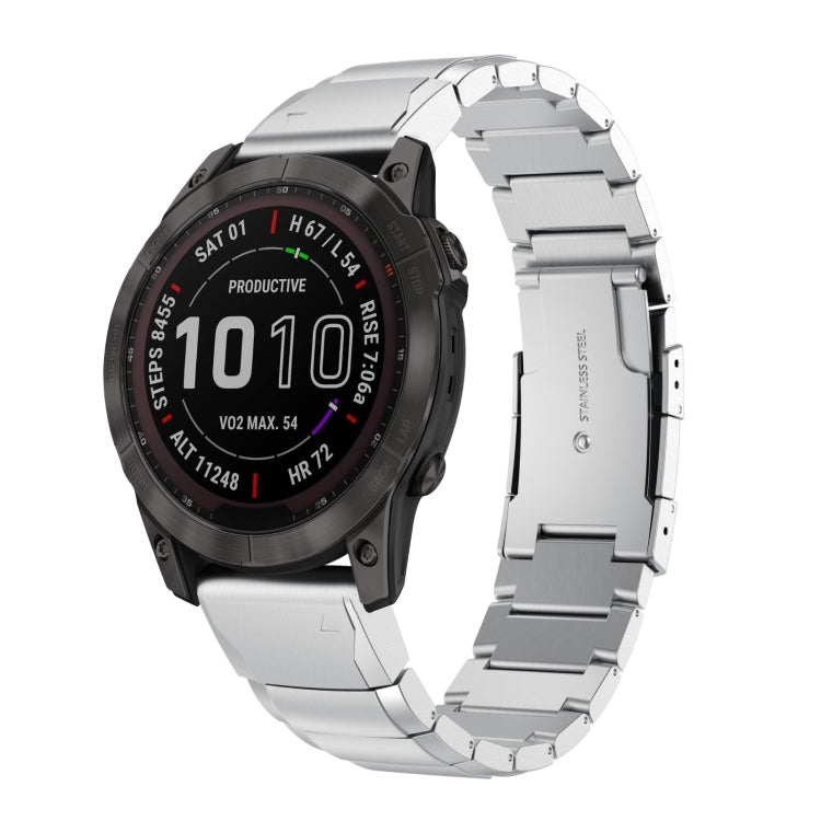 22mm Tortoise Shell Stainless Steel Watch Band, For Garmin Fenix 7, For Garmin Fenix 7 Solar, For Garmin Fenix 7 Sapphire Solar, For Garmin EPIX Gen 2, For Garmin Approach S62, For Garmin Fenix 6 GPS, For Garmin Fenix 6 Pro GPS
