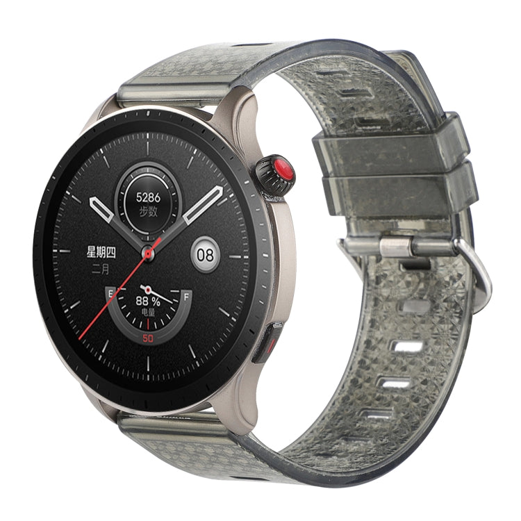 22mm Transparent Shiny Diamond TPU Watch Band, For Huawei Watch Buds, For Huawei Watch3 Pro New, For Huawei Watch GT3 Pro 46mm, For Huawei Watch GT Runne, For Huawei Watch GT3 46mm, For Huawei Watch GT2 Pro, For Honor Watch GS Pro