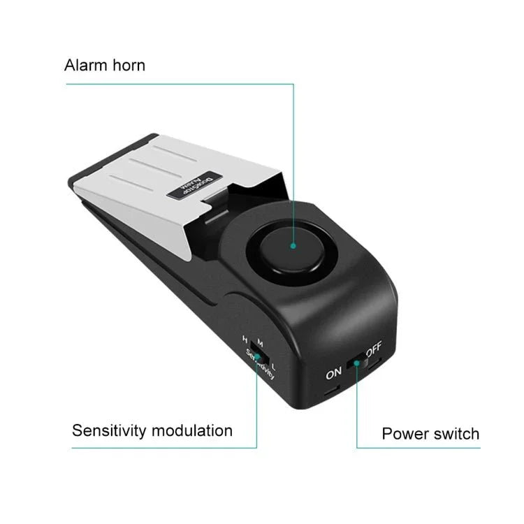120dB Wedge Shape Door Stop Alarm Home Security Thief Prevention Device - Trustpick