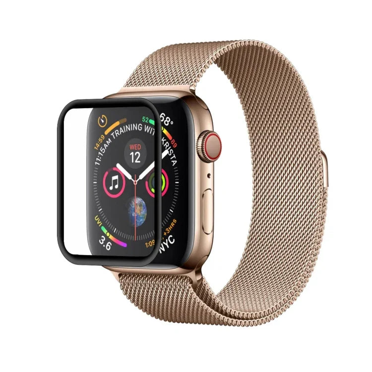 2 PCS ENKAY Hat-Prince 3D Full Screen PET + 3D Full Screen Electroplating PET Curved Heat Bending HD Screen Protector For Apple Watch Series 6 / 5 / 4 / Watch SE 44mm, For Apple Watch Series 6 / 5 / 4 / Watch SE 44mm