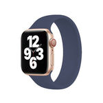 For Apple Watch Series 10 42mm / 9&8&7 41mm / SE 3&SE 2&6&SE&5&4 40mm / 3&2&1 38mm Solid Color Elastic Silicone Watch Band, Size:L 156mm