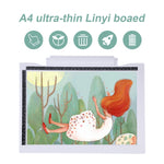A4-19 6.5W Three Level of Brightness Dimmable A4 LED Drawing Sketchpad Light Pad with USB Cable