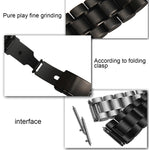 22mm Three Flat Buckle For Samsung Gear S2 Classic Smart Watch Butterfly Buckle 3 Beads Stainless Steel Watchband
