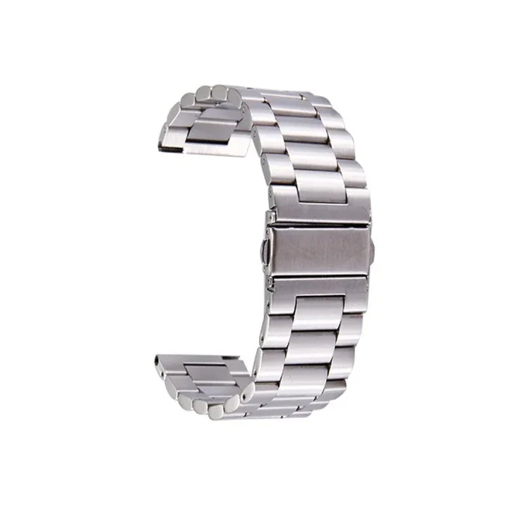 For Samsung Gear S3 Classic Smart Watch Butterfly Buckle 3 Beads Stainless Steel Watchband