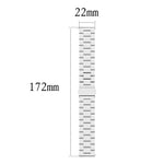 22mm Steel Wrist Strap Watch Band for Fossil Hybrid Smartwatch HR, Male Gen 4 Explorist HR / Male Sport