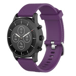 22mm Texture Silicone Wrist Strap Watch Band for Fossil Hybrid Smartwatch HR, Male Gen 4 Explorist HR, Male Sport