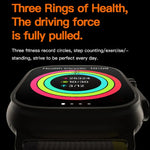 T800 Ultra 1.99 inch Silicone Band Smart Watch Support Heart Rate / ECG, Silicone Band