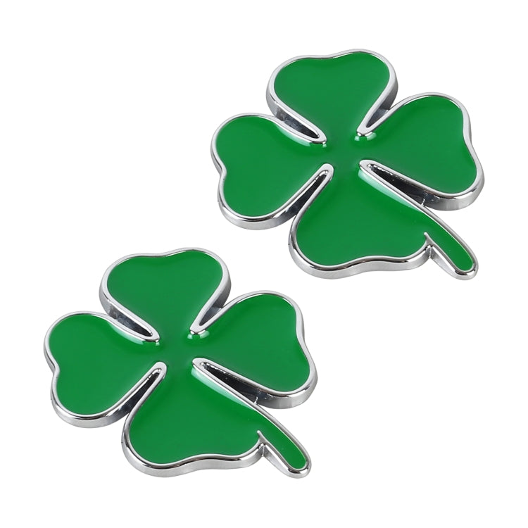 2pcs Four Leaf Clover Luck Symbol Badge Labeling Sticker Styling Car Decoration, Size: 2x2x0.2cm, Size: 2x2x0.2cm