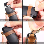 For Kia Sorento / Seltos 2021 / K5 Hallmo Car Cowhide Leather Key Protective Cover Key Case, C173