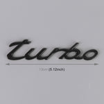 Car TURBO Personalized Aluminum Alloy Decorative Stickers, Size: 13x3x0.3cm