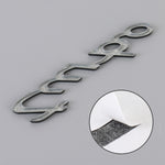 Car TURBO Personalized Aluminum Alloy Decorative Stickers, Size: 13x3x0.3cm