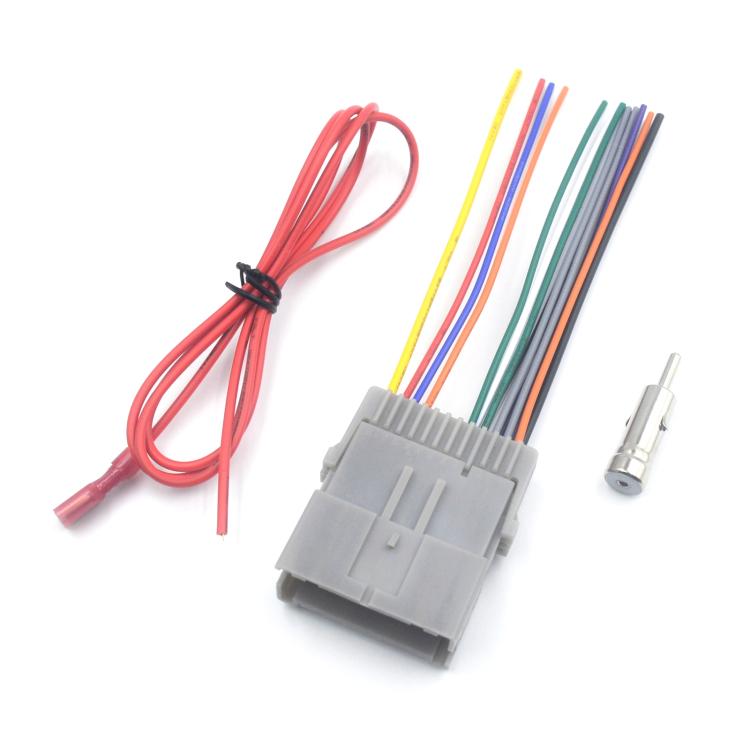 Car Stereo Radio Wiring Pigtail Harness for GMC, Power Cable for GMC + ACC + Antenna Adapter, For Chevrolet / Chrysler / GMC / Buick