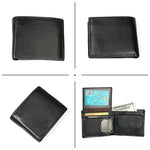 8020 Horizontal Retro Crazy Horse Texture Leather Anti-magnetic RFID Wallet Clutch Bag for Men, with Card Slots, 8020 Black, 8020 Coffee, 8020 Yellowish-brown