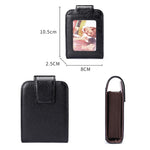 KB189 Vertical Cowhide Leather Organ Shape Multiple Card Slots Anti-magnetic RFID Wallet for Ladies, with Transparent Window, KB189 Black, KB189 Purple, KB189 Rose Red, KB189 Sapphire Blue