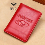 TP-8296 Multi-functional RFID Leather Travel Passport Holder