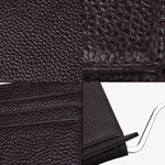 Cowhide Leather Litchi Texture Card Holder Wallet RFID Blocking Coin Purse Card Bag Protect Case with 6 Card Slots, Size: 110*82*8mm