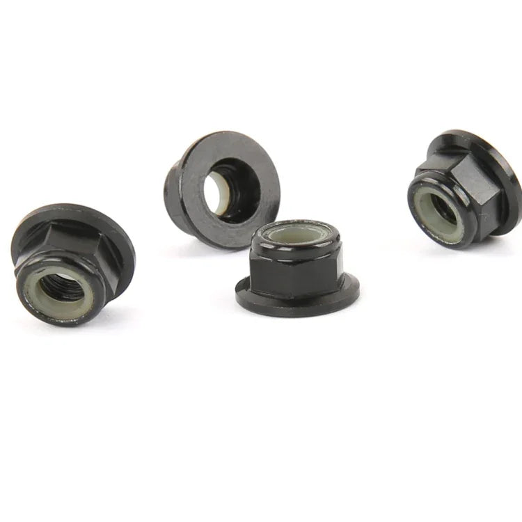 100 PCS iFlight M5 CW 6061 Aluminum Motor Screw Nuts Nylon Insert Self Lock Flange Nut for RC FPV Racing Drone Motor, M5 CW 6061(Black), M5 CW 6061(Red)