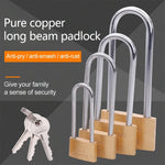 Copper Padlock Small Lock, Style: Long Lock Beam, 50mm Not Open, Long, 50mm Not Open