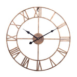 40cm Retro Living Room Iron Round Roman Numeral Mute Decorative Wall Clock, 40cm