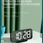 8821 LED Mirror Dual-purpose Snooze Alarm Clock, 8821(Black), 8821(White)
