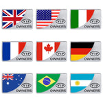 Universal Car France Flag Rectangle Shape VIP Metal Decorative Sticker, France Flag (Gold), France Flag (Silver)