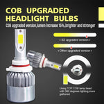 2 PCS C9 9006 18W 1800LM 6000K Waterproof IP68 Car Auto LED Headlight with 2 COB LED Lamps, DC 9-36V, 9006