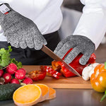 A Pair Cut-resistant Gardening Gloves HPPE Food-grade 5-Level Anti-cutting Anti-wear Safety Working Gloves, Size: XL, Length: 26cm, Size: XL/Black, Size: XL/White
