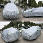 PEVA Anti-Dust Waterproof Sunproof SUV Car Cover with Warning Strips, 207inch (XXL)