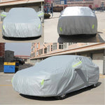 PVC Anti-Dust Sunproof Sedan Car Cover with Warning Strips, Fits Cars up to 4.9m(191 inch) in Length, 191inch (XL)