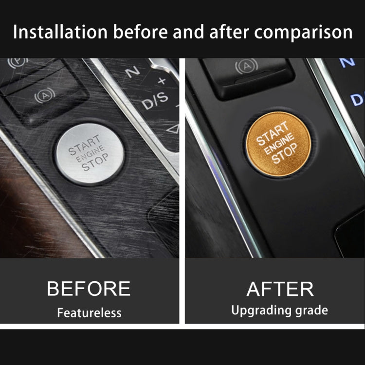 Car Engine Start Key Push Button Cover Trim Aluminum Alloy Sticker Decoration for Audi, For Audi