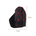 3 PCS Car Hand Brake Cover Shift Knob Gear Stick Cushion Sets Rear View Mirror Sets Cover Car Accessory Interior Decoration Pad, 3 PCS Red, 3 PCS White