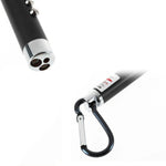 2pcs Outdoor Keychain Metal Shell Mini LED Flashlight Laser Light with Money Detecting