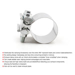 3 inch Car Turbo Exhaust Downpipe Stainless Steel Lap Joint Band Clamp, 3 inch