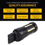 2 PCS T20 / 7440 DC9-16V / 8.2W / 6000K / 655LM Car Auto Reversing Lights / Turn Light 66LEDs SMD-2016 Lamps, 7440