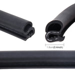 80cm B Shape Car Decorative Strip Rubber Chrome Decoration Strip Door Seal Window Seal, 80cm B Shape