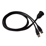 1m Flush Mount USB 3.0 Dock Car Ship Motorcycle Dashboard Panel Male to Female Data Waterproof Extension Cord, For Cable Length: 1m