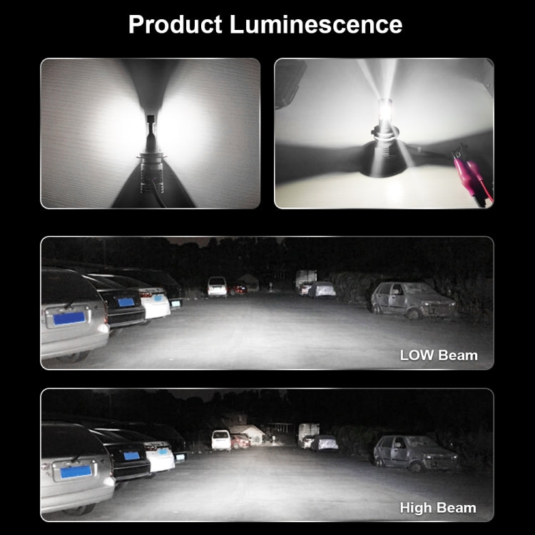 2 PCS M3 H4 DC9-32V / 17W / 6500K / 2000LM IP68 Car LED Headlight Lamps, H4