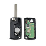 For PEUGEOT 2 Buttons Intelligent Remote Control Car Key with PCF7961 Integrated Chip & Battery & Holder & Slotted Key Blade & ASK Signal, Frequency: 433MHz, 2 Buttons with Slotted Key Blade