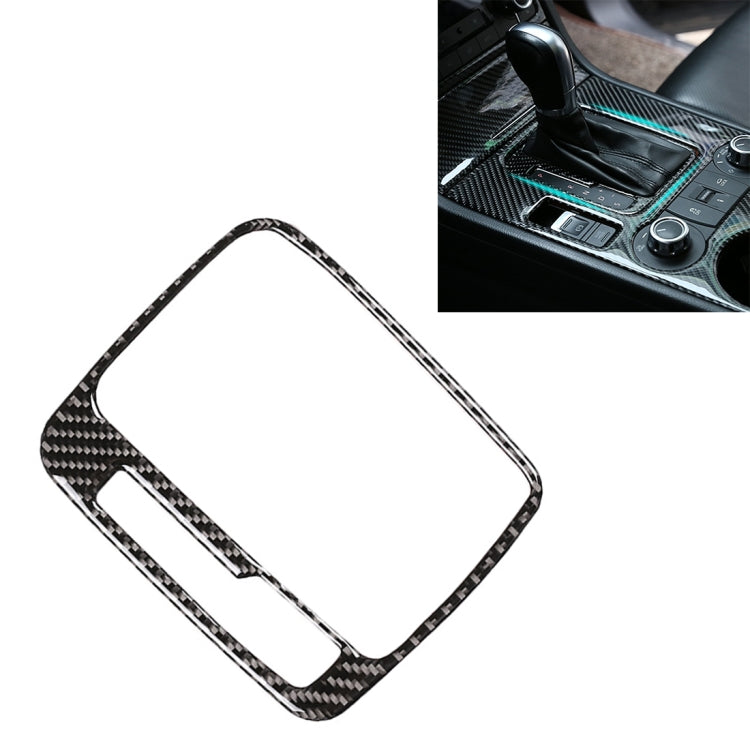 Car Carbon Fiber Gear Position Panel Decorative Sticker for Volkswagen Touareg, Gear Position Panel