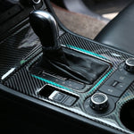 Car Carbon Fiber Gear Position Panel Decorative Sticker for Volkswagen Touareg, Gear Position Panel
