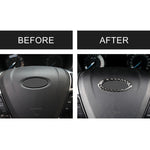 Car Carbon Fiber Steering Wheel Frame Decorative Sticker for Ford New Mondeo 2013-2019, Steering Wheel Frame