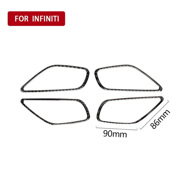 4 PCS Car Carbon Fiber Door Inner Handle Frame Decorative Sticker for Mazda Axela 2014 / 2017-2018, Door Inner Handle Frame