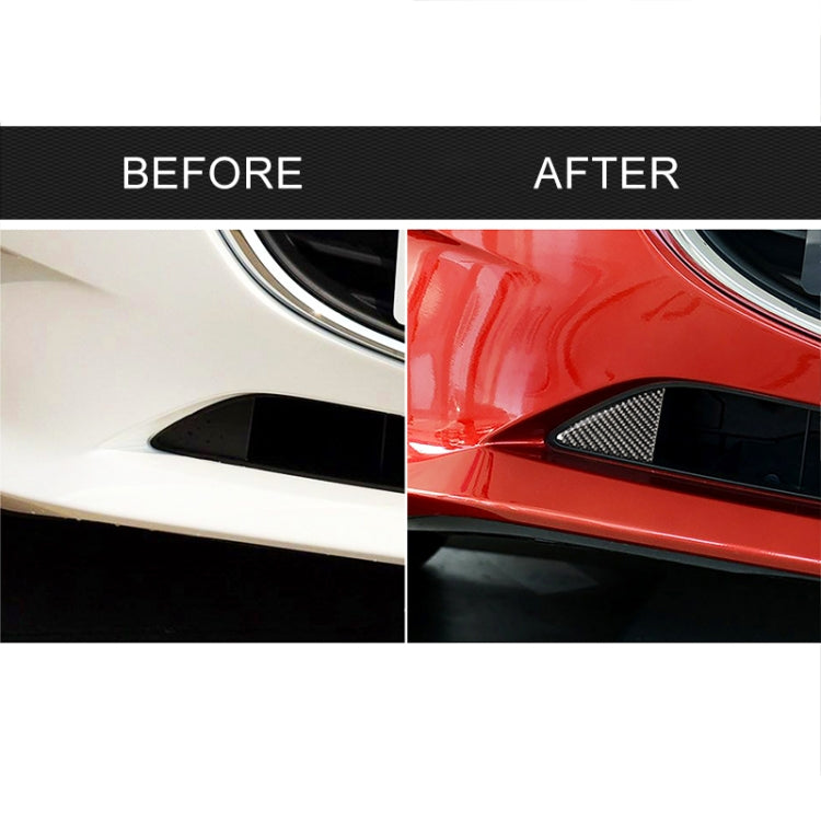 Car Carbon Fiber Front Bumper Decorative Sticker for Mazda Axela 2014-2016, Front Bumper (2014-2016)