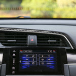 Car Carbon Fiber Central Control Air Outlet Upper Decorative Sticker for Honda Tenth Generation Civic 2016-2019, Left Drive, Central Control Air Outlet Upper