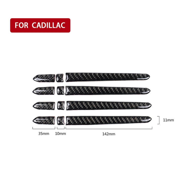 Car Carbon Fiber Outside Door Handle Decorative Sticker for Cadillac XT5 2016-2017, Outside Door Handle
