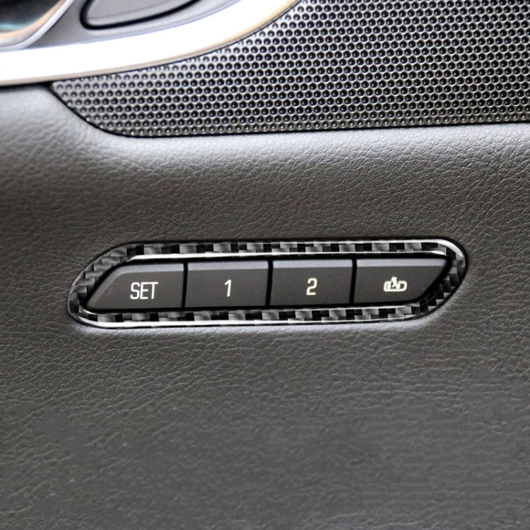 Car Carbon Fiber Seat Memory Adjustment Decorative Sticker for Cadillac XT5 2016-2017, Left Drive, Seat Memory Adjustment