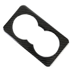 Carbon Fiber Car Rear Water Cup Frame Decorative Sticker for Jaguar F-PACE, Rear Water Cup Frame