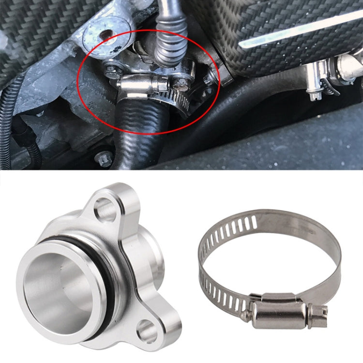 Car Water Hose Joint Pipe Adaptor with Clamps for BMW 335i, Size: 28mm, Silver