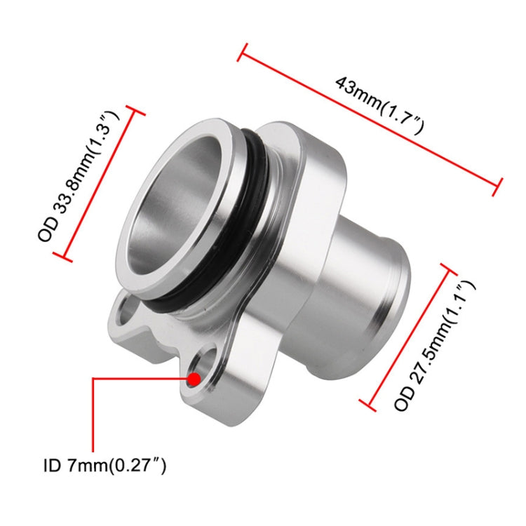 Car Water Hose Joint Pipe Adaptor with Clamps for BMW 335i, Size: 28mm, Silver