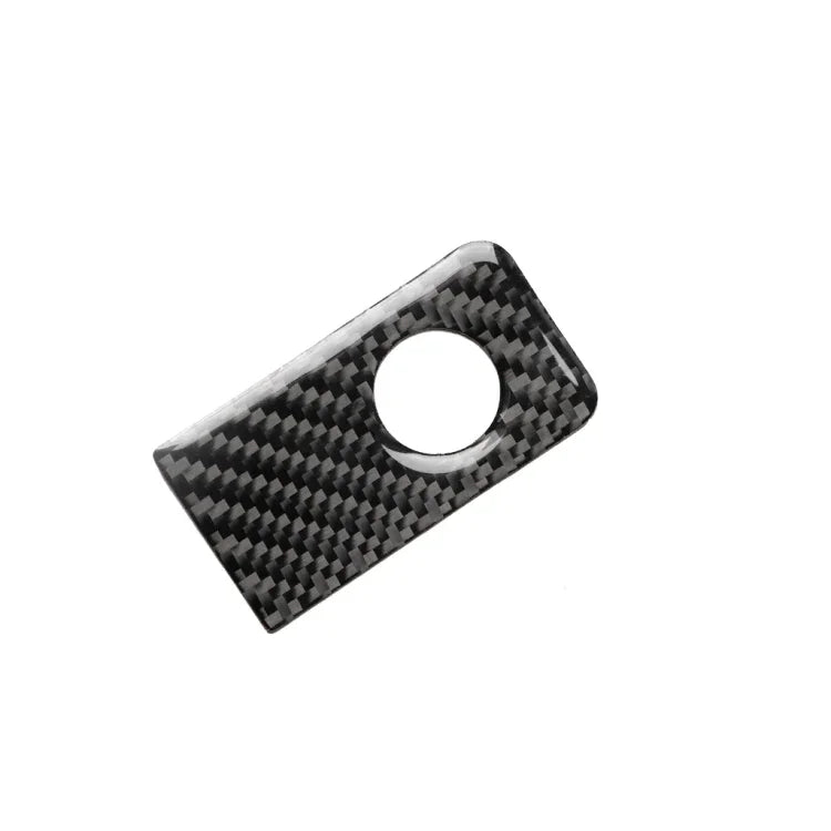 Car Carbon Fiber Front Passenger Seat Storage Box Decorative Sticker for Infiniti Q50 / Q60 2014-2020, Left Drive, Front Passenger Seat Storage Box